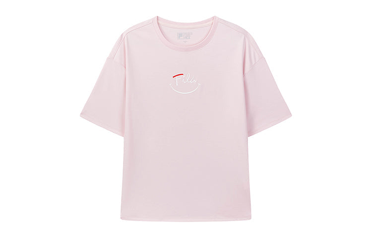 (WMNS) FILA Series Logo Printing Round Neck Short Sleeve Red F51W028101F-PC