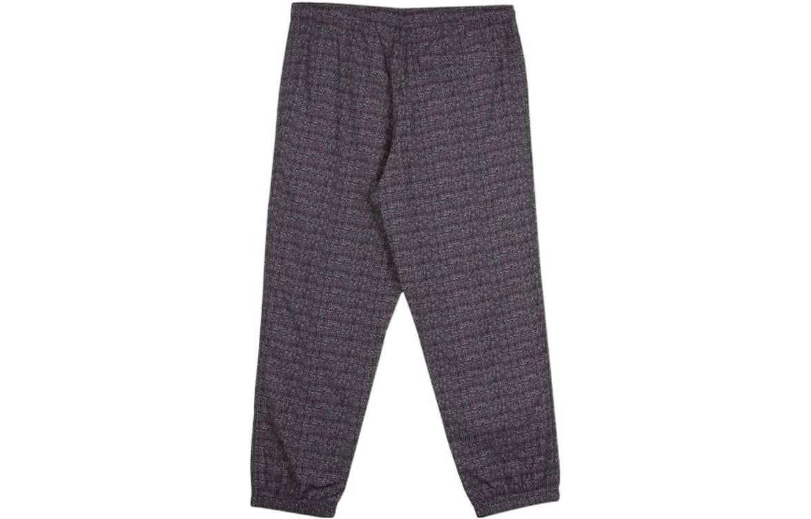 Men's Nike Jacquard Logo Pattern Bundle Feet Woven Casual Pants/Trousers Dark Red CJ0804-010