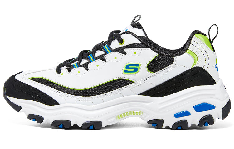 Skechers D'LITES 1.0 'White Black Neon Green' 894256-BKW