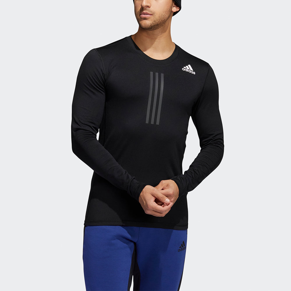 adidas TF Turf Warm Ls Casual Sports Long Sleeves Round Neck Black GT9516