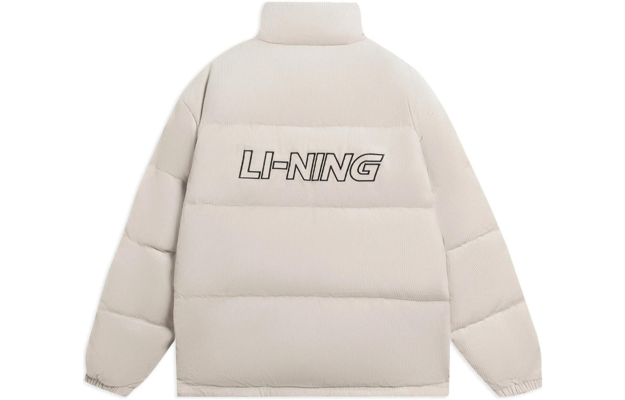 Li-Ning Logo Woven Down Jacket 'Beige' AYMS315-2