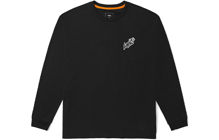 Vans Unisex Embroidery Logo Round-neck Sweateshirt Black VN0002BRBLK