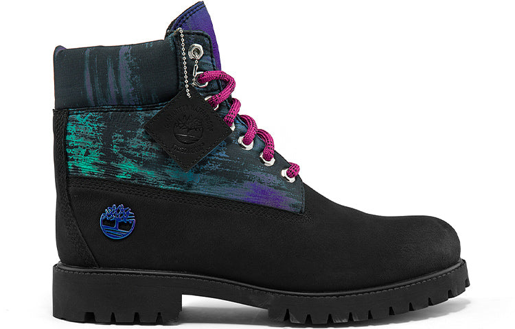 Timberland Heritage NL Sky 6 Inch Waterproof Boots 'Black Nubuck with Print' A2M69001