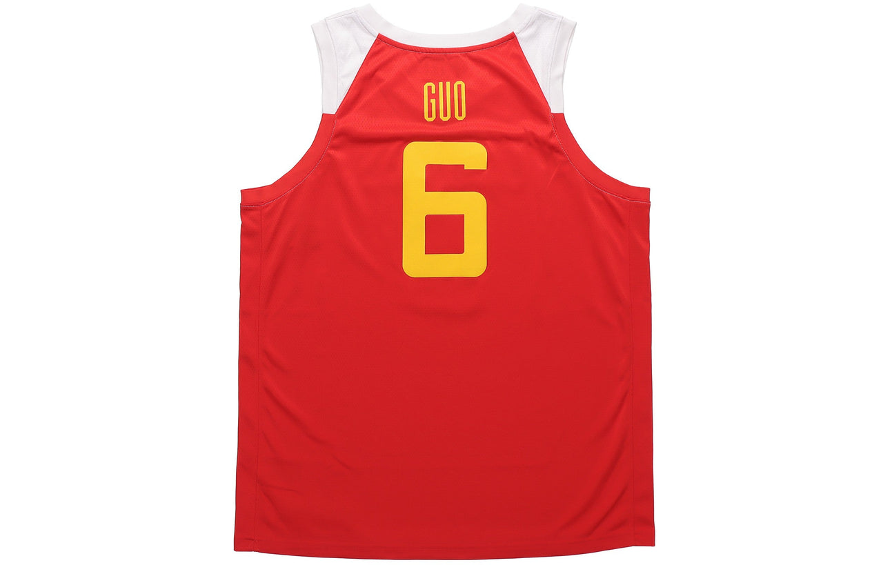 Men's Nike China Team Away Guo Ailun Basketball Red Jersey AV3823-640