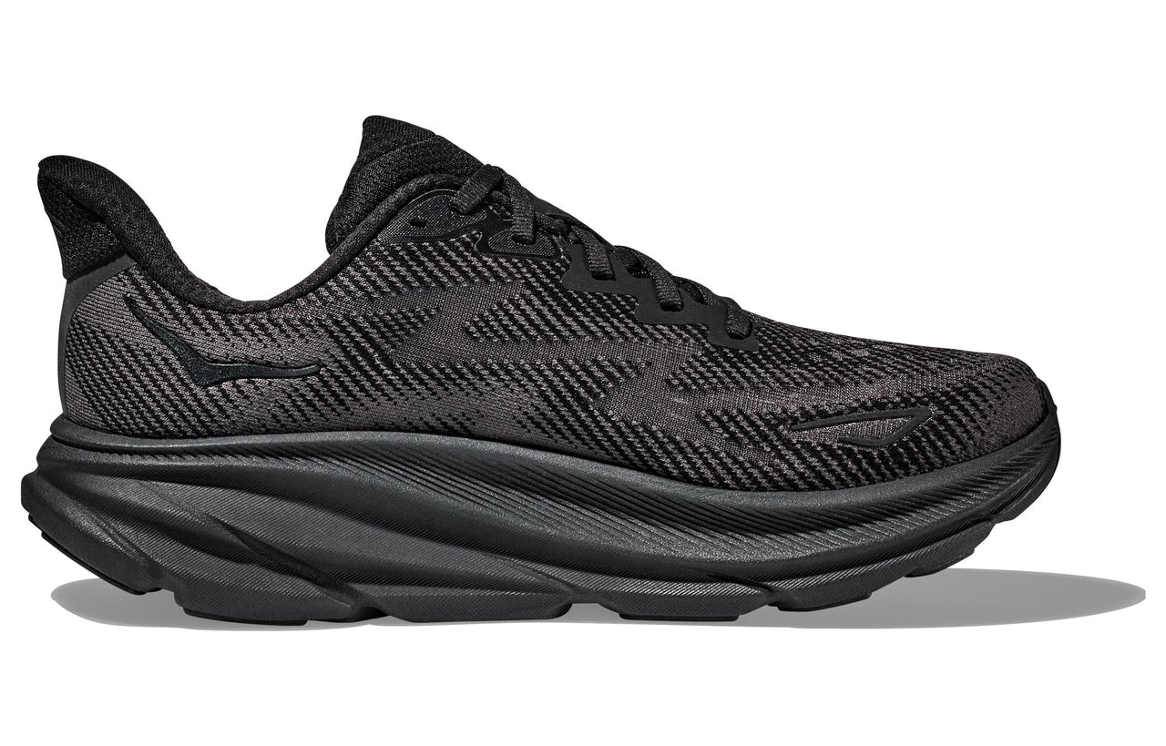(WMNS) HOKA ONE ONE Clifton 9 Wide 'Black' 1132211-BBLC