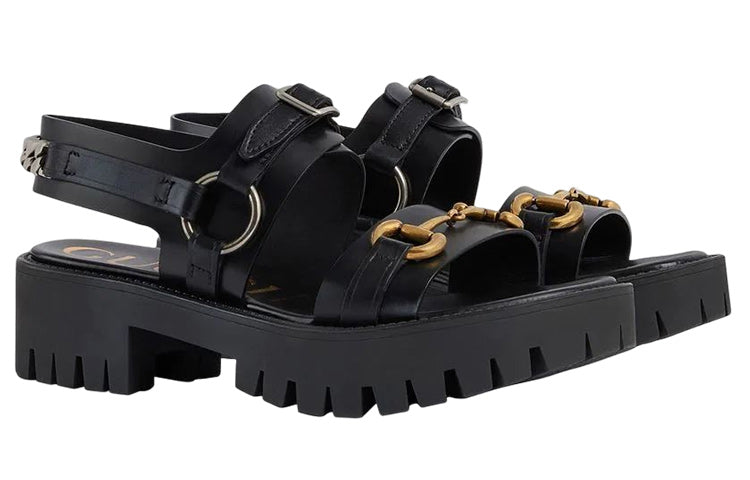 (WMNS) Gucci Sandal With Horsebit 'Black' 700051-DS8R0-1000
