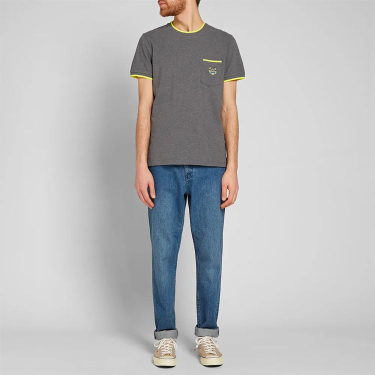 Men's KENZO Pocket Round Neck Short Sleeve Gray F755TS0014BA-97