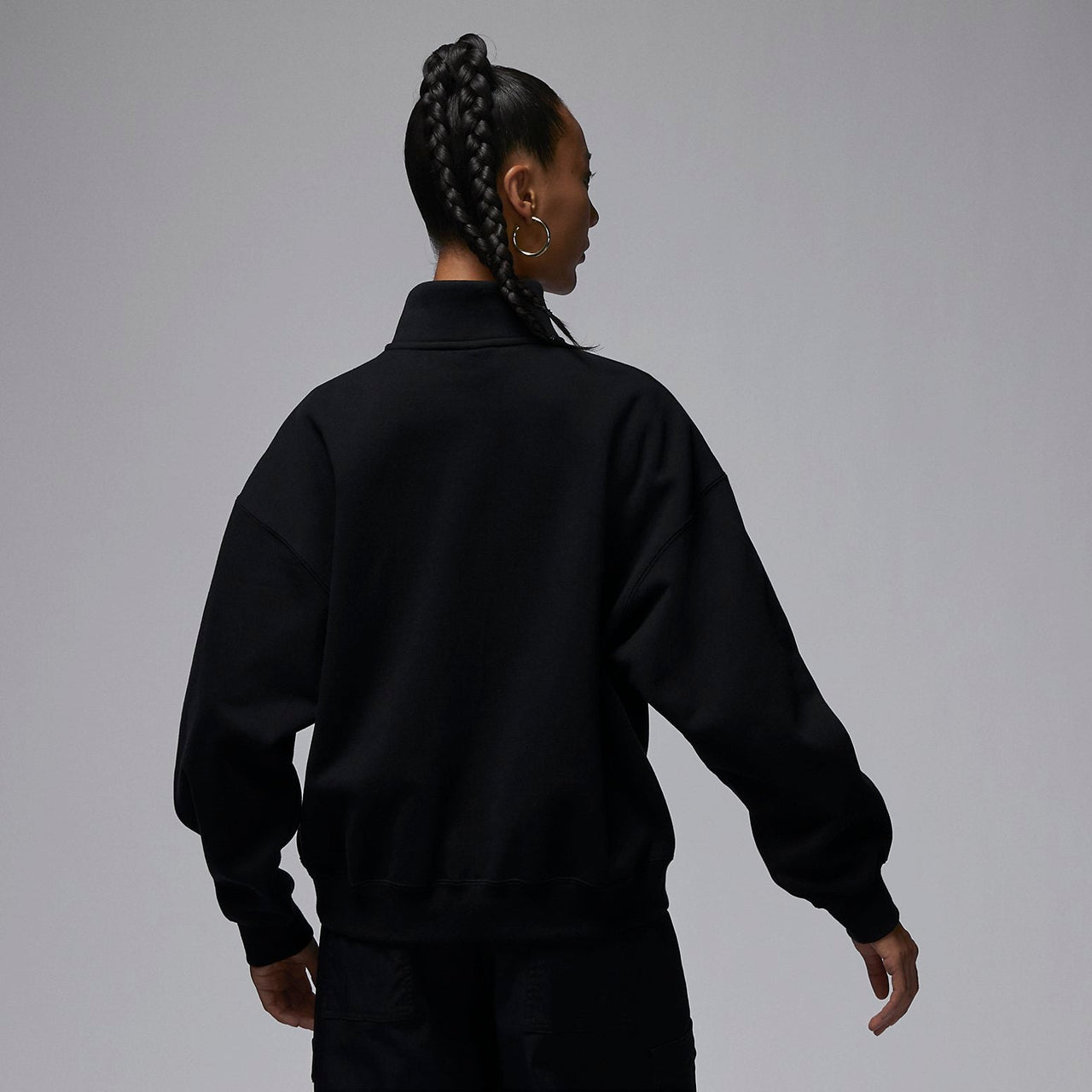 (WMNS) Air Jordan Flight Fleece Top 'Black' FD7222-010