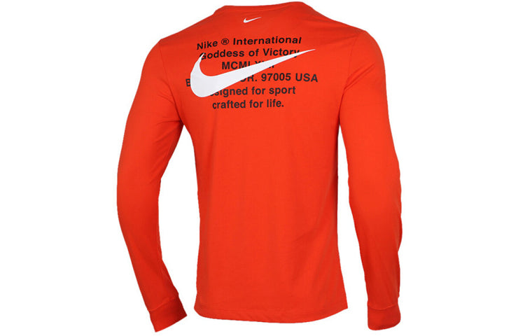 Men's Nike Tee Round Neck Long Sleeves Orange T-Shirt CK2260-891
