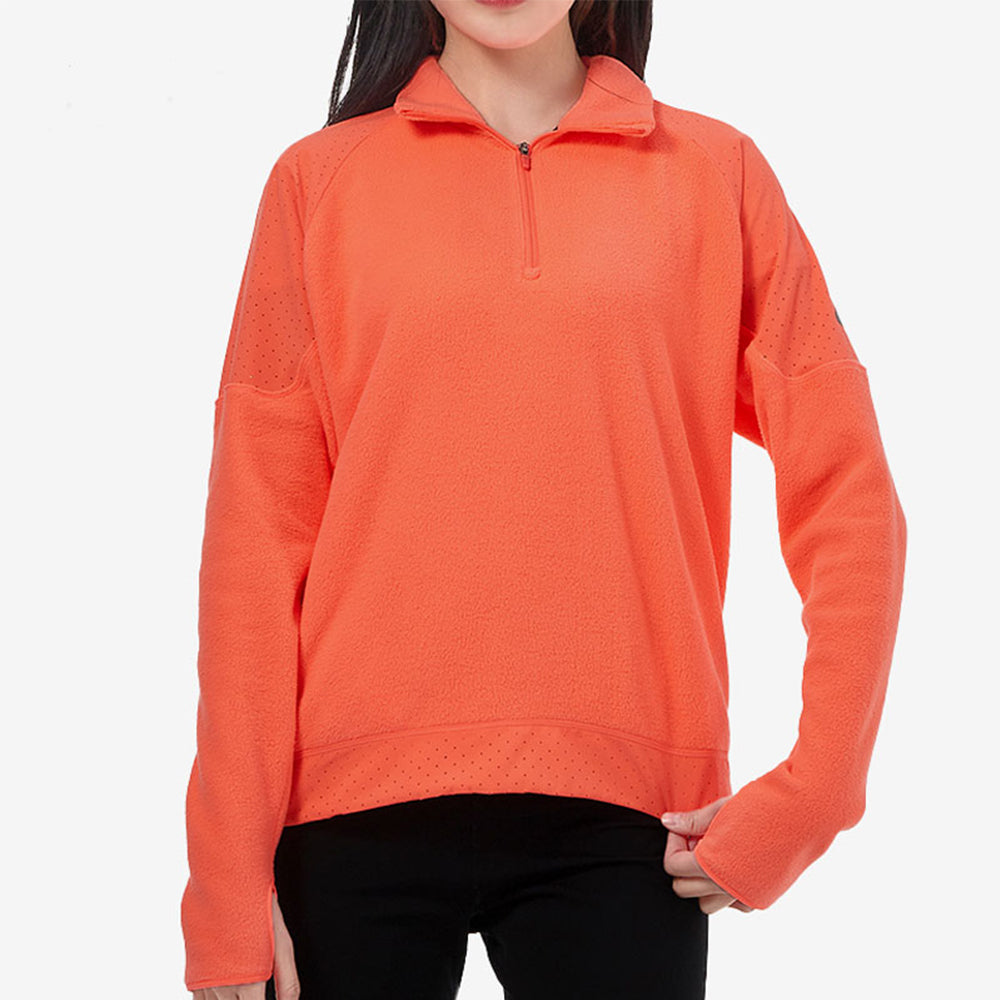 (WMNS) Nike Training Sports Cardigan Fleece Lined Stand Collar Hoodie Jacket Orange CZ9147-854