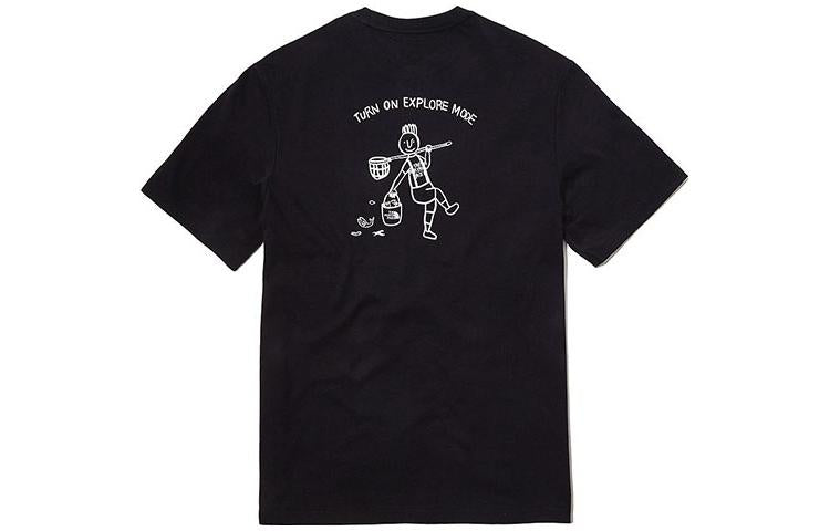 THE NORTH FACE Graffiti Character Small Logo Short Sleeve Couple Style Black NT7UL09A