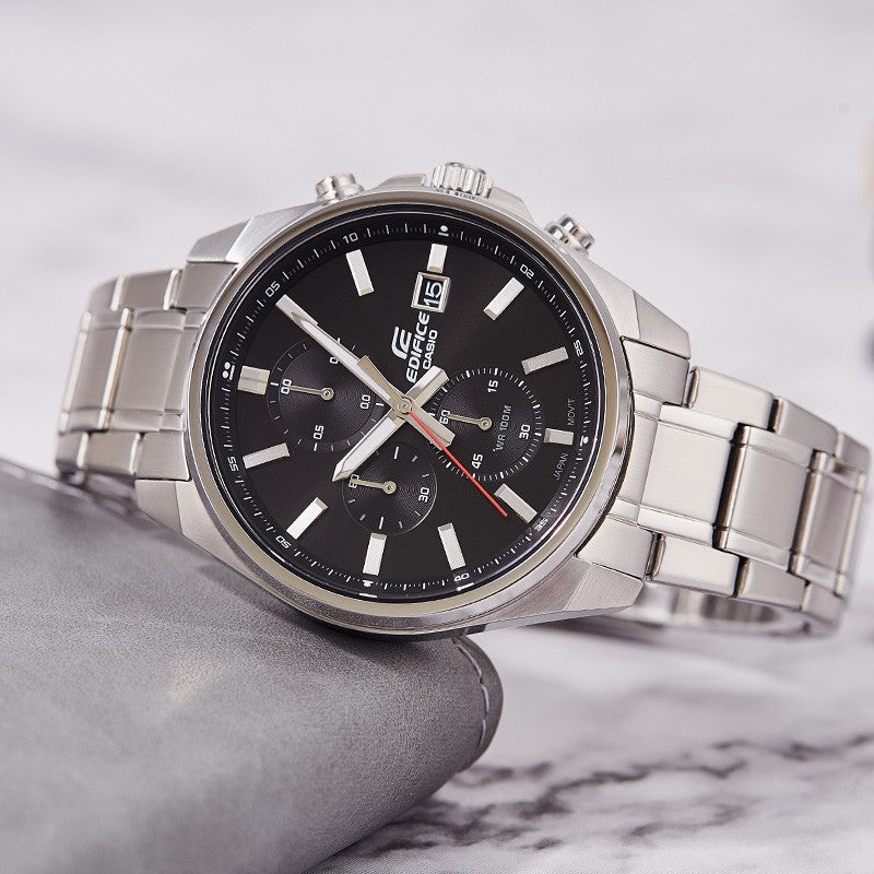 CASIO EDIFICE Quartz Waterproof Mens Black Analog EFV-610D-1AVUEF