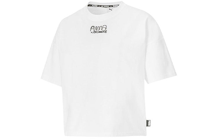 (WMNS) PUMA x Mr Doodle Round-neck White 530659-52