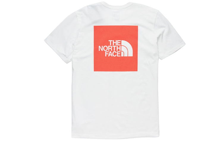 THE NORTH FACE Box Classic Back Large Logo Short Sleeve Couple Style White NF0A4M4RFN4