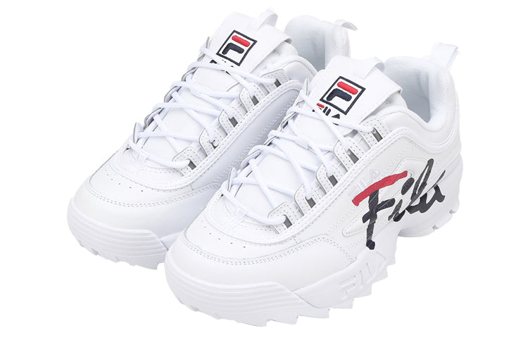 FILA Disruptor 2 Low Top Shoes White/Black/Red 1FM00863_121