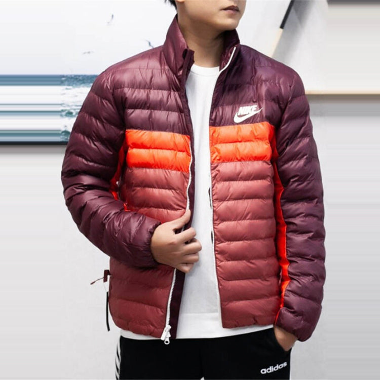 Nike Sportswear Synthetic-fill Colorblock Windproof Jacket Red Brownred BV4686-681