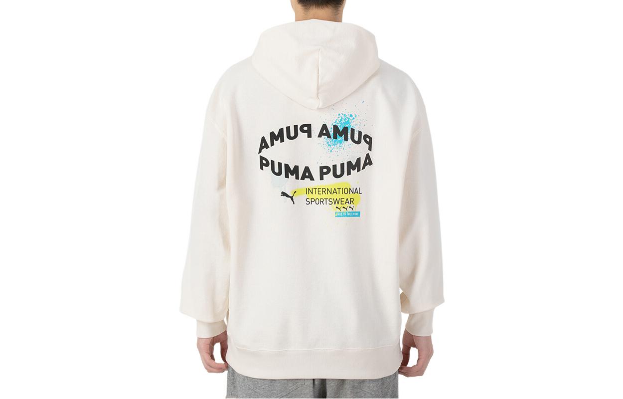 PUMA Oversize Trend Graphic Logo Hoodie 'White' 536061-65