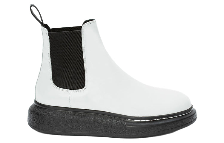 (WMNS) Alexander McQueen Hybrid Chelsea Boot 'Black White' 586398WHX529061