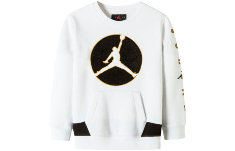 (PS) Air Jordan Jumpman Crewneck Sweatshirt 'White Black' JD2142032GS-002