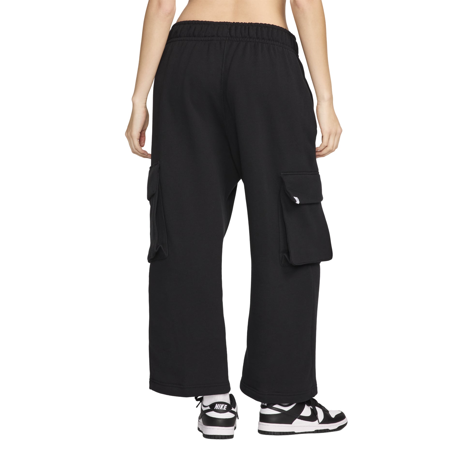 (WMNS) Nike Sportswear Low Rise Oversized French Terry Pants Asia Sizing 'Black' FV7513-010