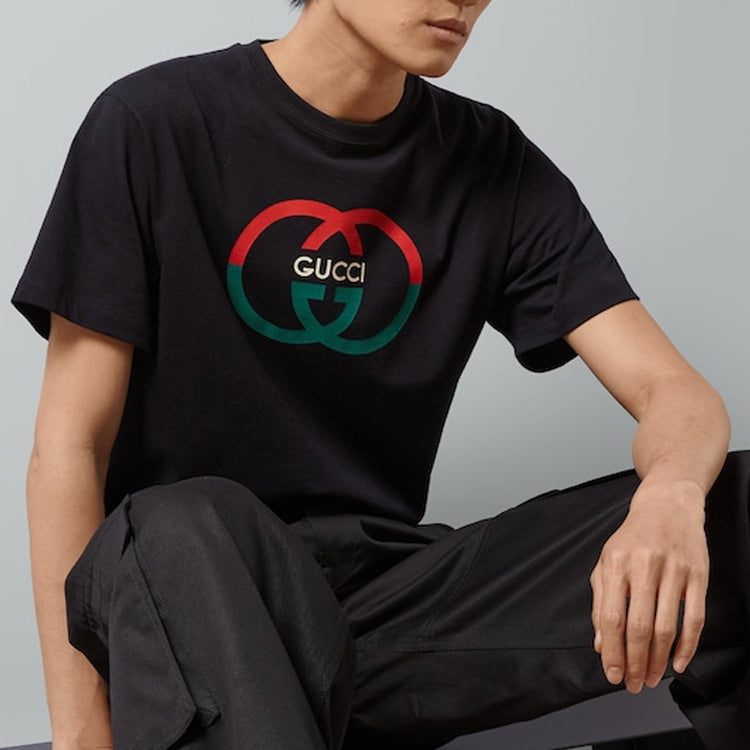 Gucci Cotton Jersey Printed T-Shirt 'Black' 771758-XJF68-1152