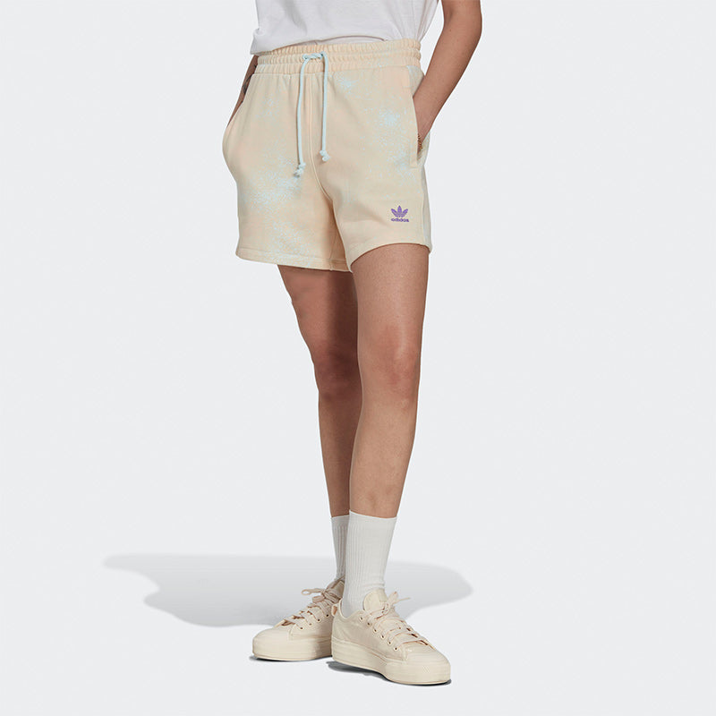 (WMNS) adidas Allover Print Loose Shorts Asia Sizing 'Beige Purple' HL6610