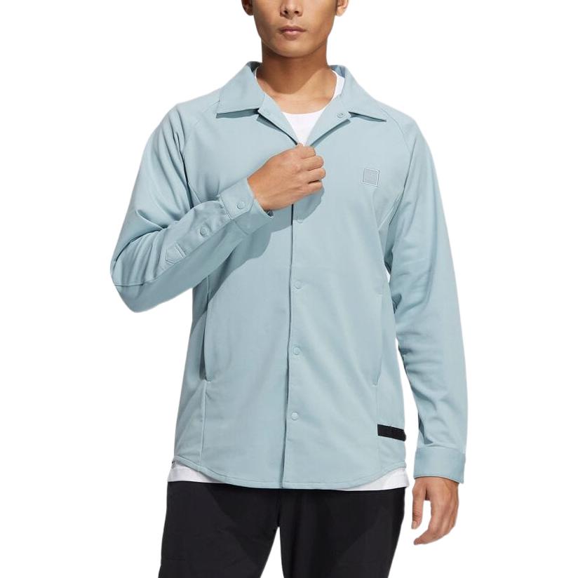 Men's adidas Solid Color Breathable Long Sleeves Magic Grey Shirt H64638