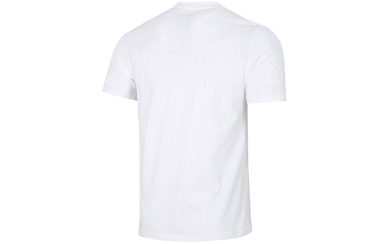 adidas Logo Pattern Running Gym Round Neck Short Sleeve White HE4839