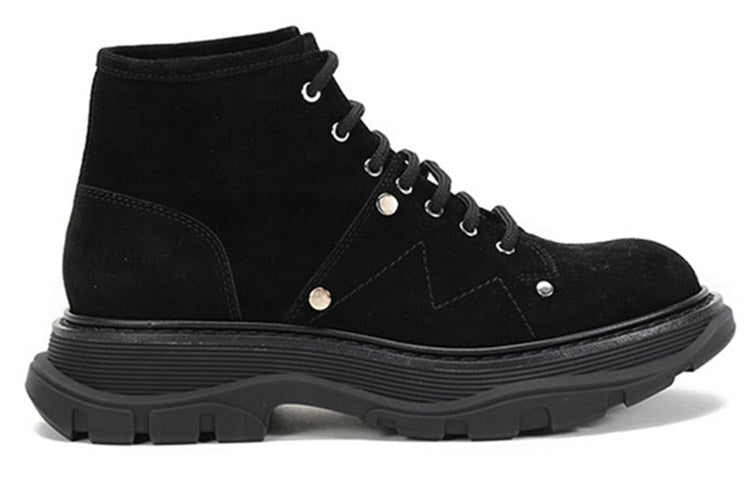 (WMNS) Alexander McQueen Tread Slick Boot 'Black' 595469WHZ281081