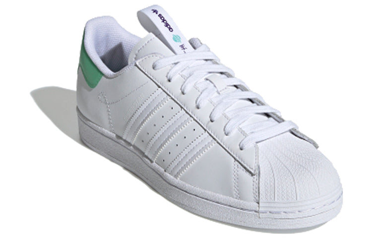 adidas originals Superstar Guangzhou Retro Low Top Casual Skate Shoes Unisex White Green FW2850