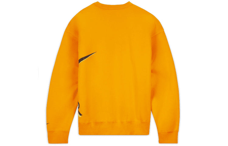 Nike Air x Kim Jones Crossover Logo Printing Fleece Round Neck US Edition Couple Style Orange DD0692-804