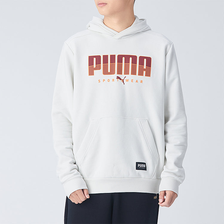 PUMA Athletics Hoodie 'White Orange' 586543-05