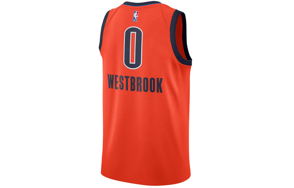 Nike Nba Earned Edition Sw Fans' Version Of Men's Orange Jersey BQ1171-891