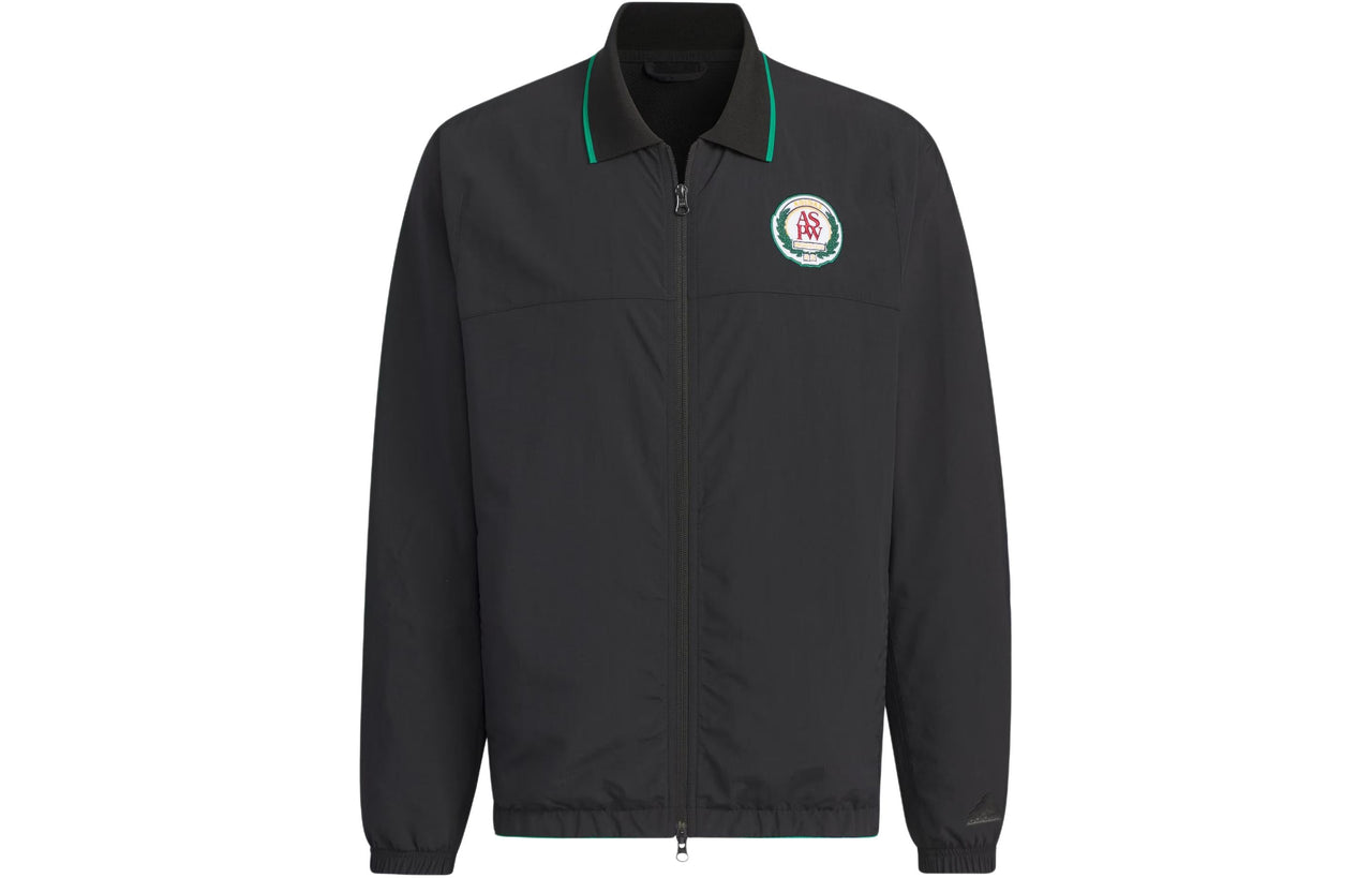 adidas Verbiage Woven Jacket Asia Sizing 'Black' JI6457