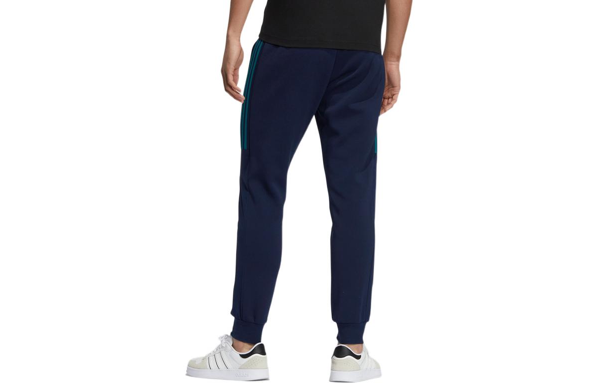 Men's adidas neo Casual Bundle Feet Stripe Sports Pants/Trousers/Joggers Navy Blue HC9674