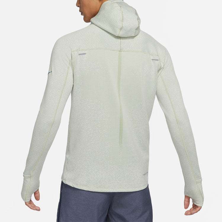 Men's Nike Therma-fit Adv Division Logo Printing Solid Color Hooded Long Sleeves Blue T-Shirt DD6111-386