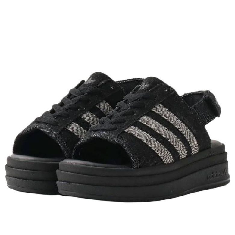 (WMNS) adidas Gazelle Bold Sandals 'Black Silver' KI0007