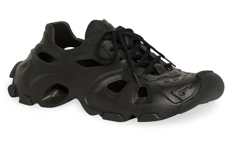 Balenciaga HD Lace Up Cut Out Sneakers 'Black' 702421W3CES1000