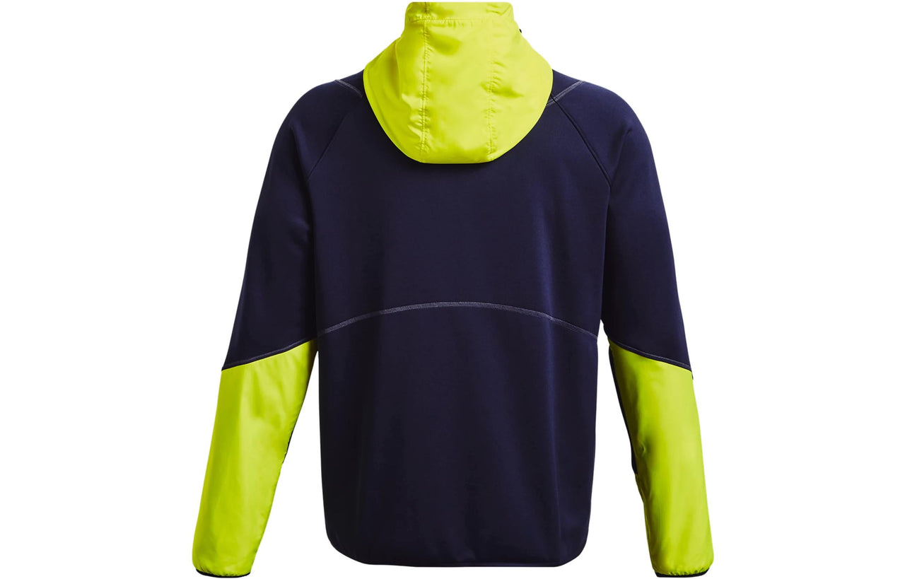 Under Armour Rush Fleece Hoodie 'Navy Lime' 1373809-410
