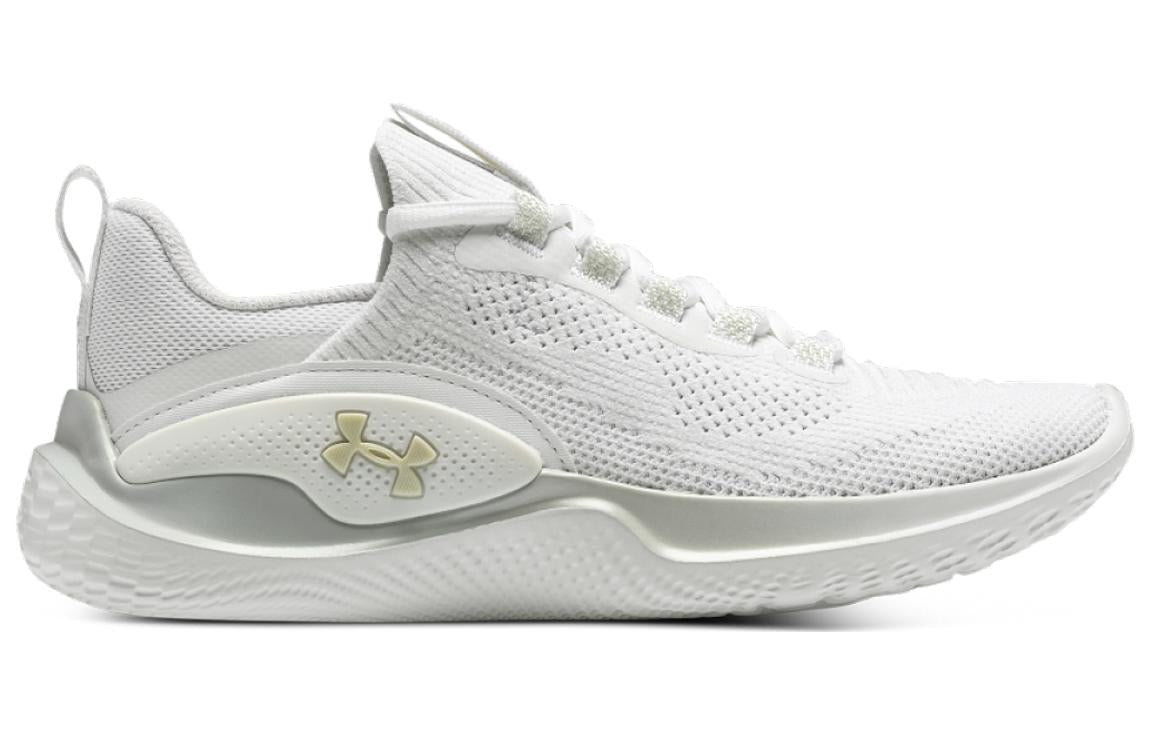 (WMNS) Under Armour Flow Dynamic 'White Metallic Gold' 3026107-106
