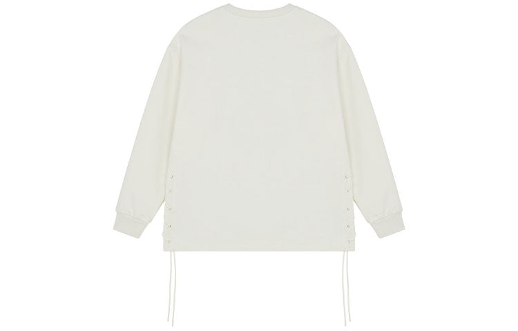 (WMNS) New Balance Lacing Details Long Sleeve Top 'White' AWT21301-IV