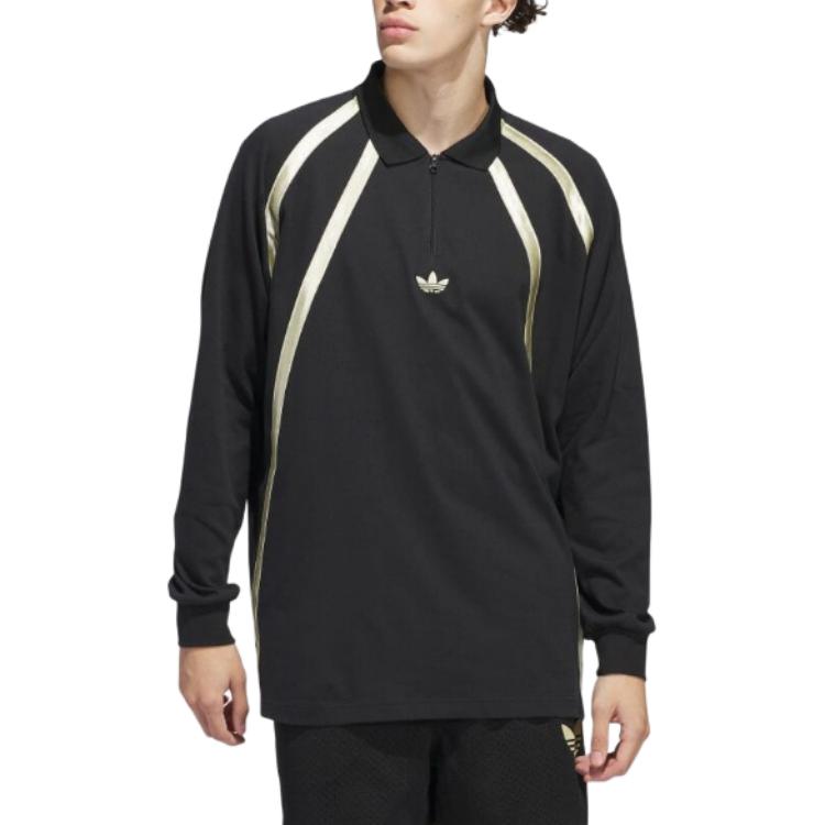 adidas Rugby Long Sleeve Polo Shirt Asia Sizing 'Black' IR6377