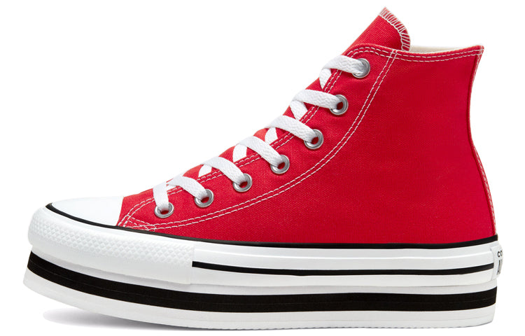 (WMNS) Converse Everyday Platform Chuck Taylor All Star Thick Sole Red White Sneakers 'Red White' 567996C