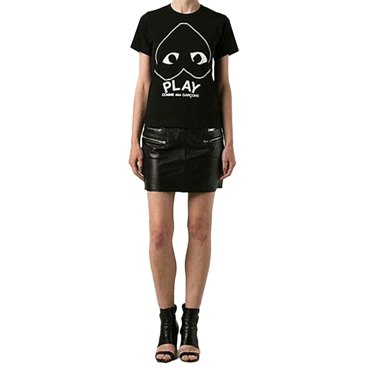 (WMNS) COMME des GARCONS PLAY Inverted Heart Logo T-Shirt 'Black' AZ-T113-051-1