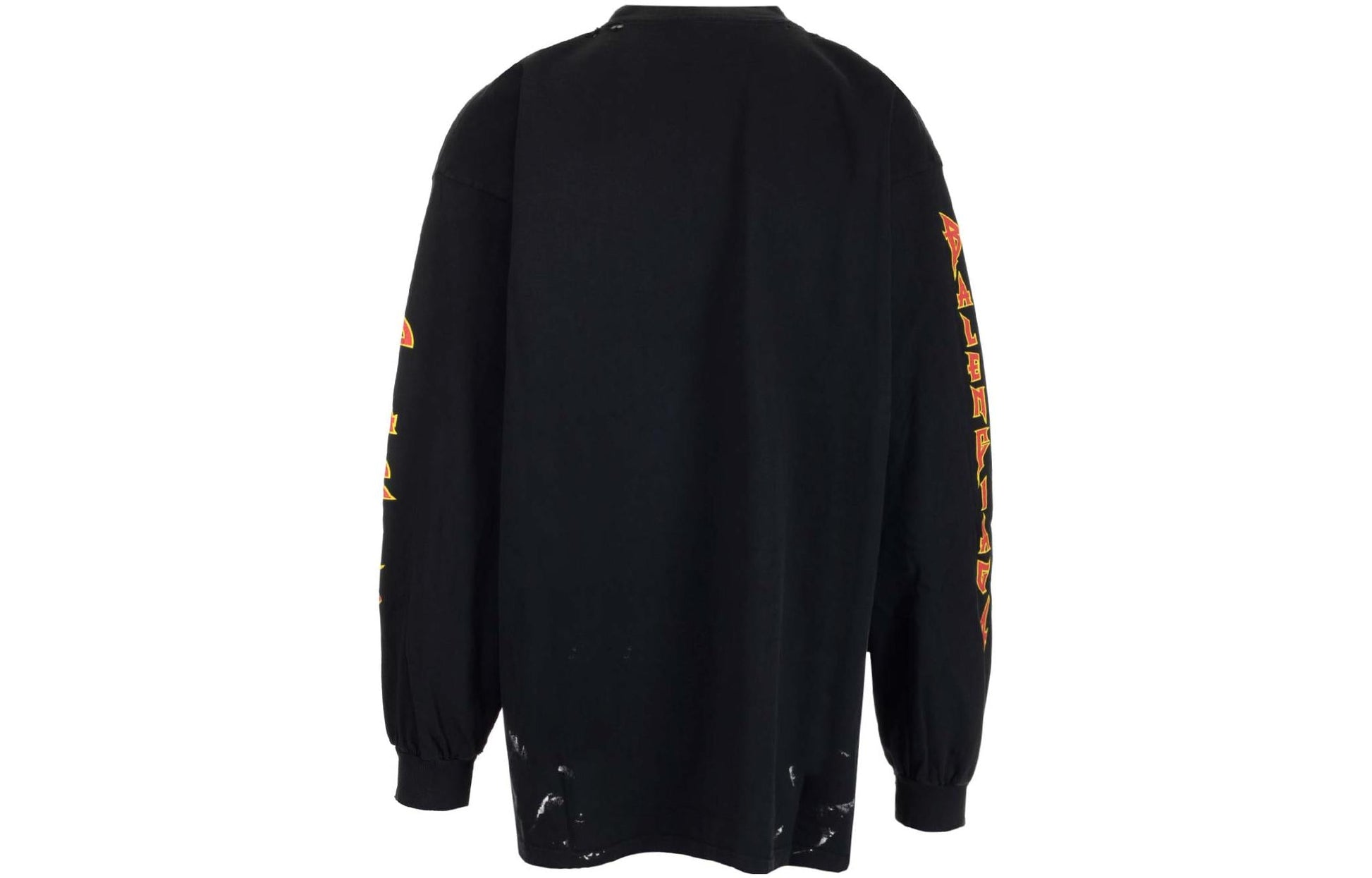 Balenciaga Metallica Long Sleeve T-shirt 'Black Orange' 693949TMV881055