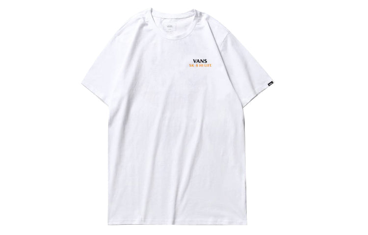 Men's Vans Funny Cartoon Printing Short Sleeve White VN0A54IIWHT