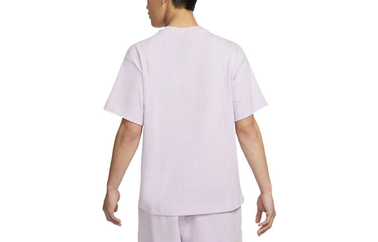 Men's Nike Geometry Alphabet Logo Printing Round Neck Pullover Short Sleeve Asia Edition Purple T-Shirt DV0679-530