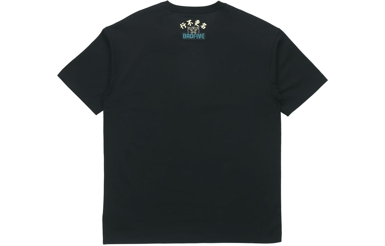 Li-Ning BADFIVE Basketball Series Printing Round Neck Short Sleeve 'Black' AHSQ803-1
