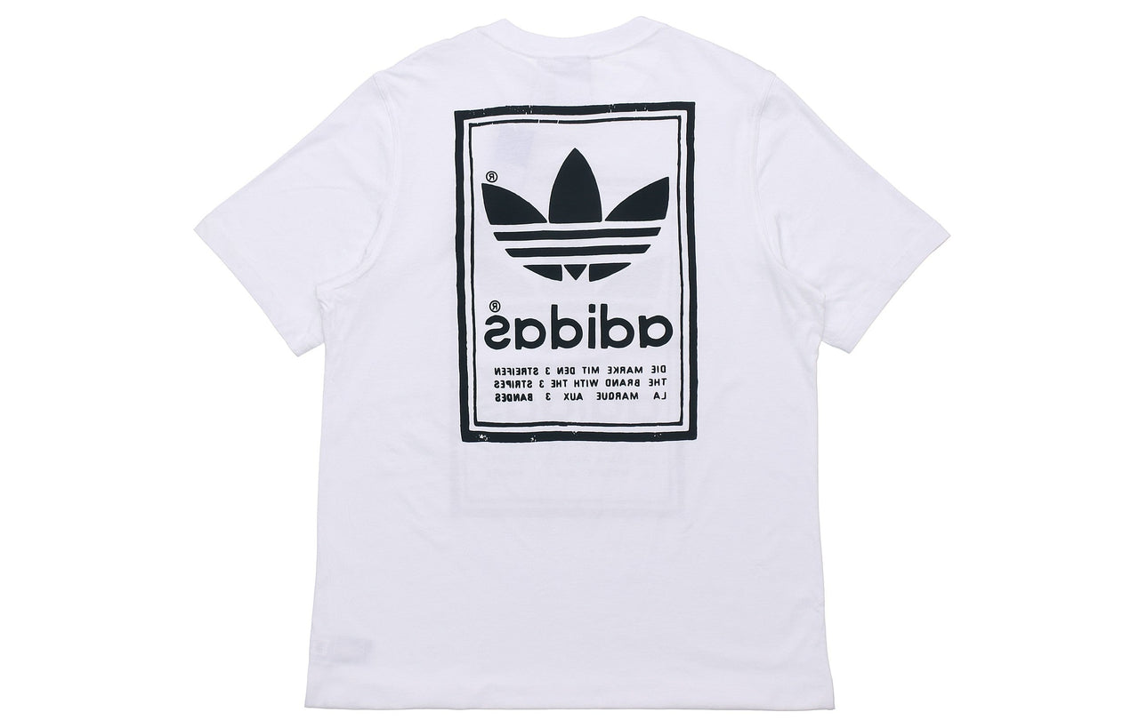 adidas originals Vintage Tee White Round Neck Breathable Short Sleeve ED6916