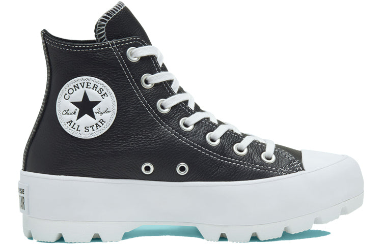 (WMNS) Converse Chuck Taylor All Star Lugged Leather High 'Black White' 567164C